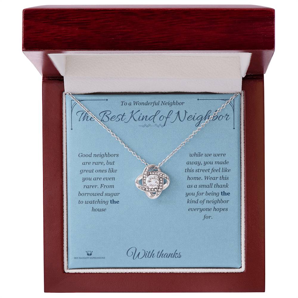 Why a love knot necklace makes a meaningful gift for neighbor
