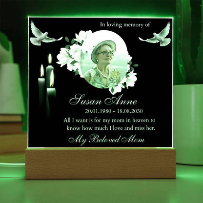Meaningful gift for them - In Loving Memory Of My Beloved Mom
