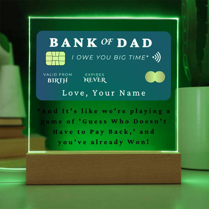 personalized keepsake engraved with your own words for dad