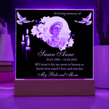 Acrylic Plaque with personalized message card for them