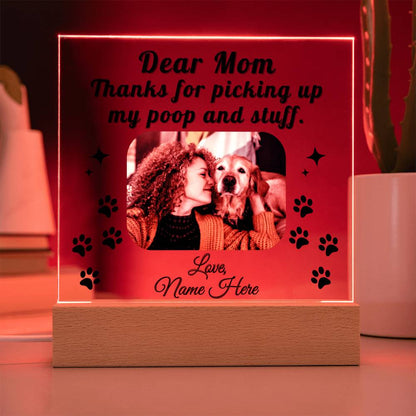Acrylic Plaque with personalized message card for her