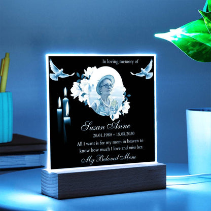 Acrylic Plaque engraved with your own words for them