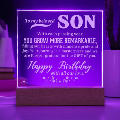 Personalized Acrylic Plaque for son
