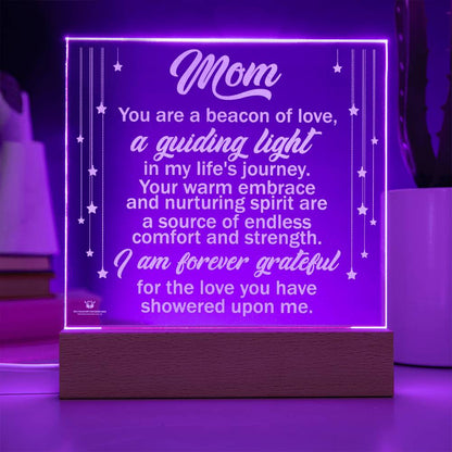 Personalized Acrylic Plaque for mom from son and daughter