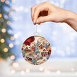 Personalized Whimsical Winter Village Acrylic Ornament for them