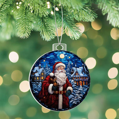St. Nicholas Night Acrylic Ornament with personalized message card for them