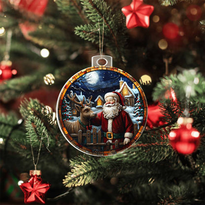 What does a Santa & Reindeer Companionship Acrylic Ornament mean - gift for them