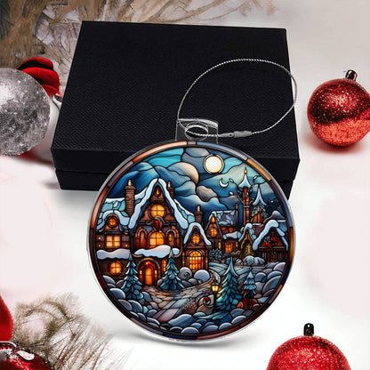 What does a Winter Wonderland Village Acrylic Ornament mean - gift for them