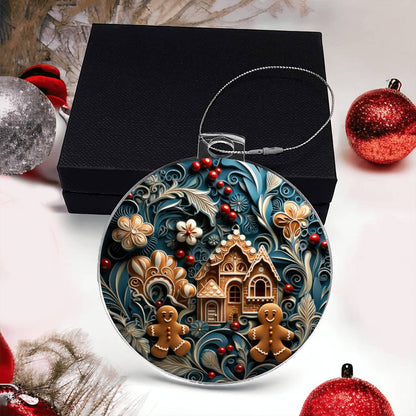 Gingerbread Dream Acrylic Ornament with personalized message card for them