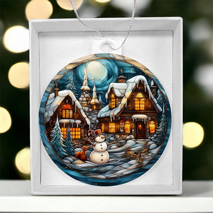Winter Wonderland Keepsake Acrylic Ornament with personalized message card for them