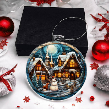 Winter Wonderland Keepsake Acrylic Ornament engraved with your own words for them