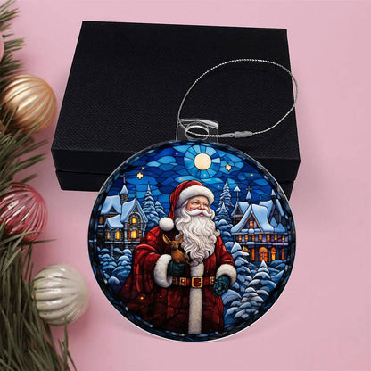 Engraved St. Nicholas Night Acrylic Ornament with message for them