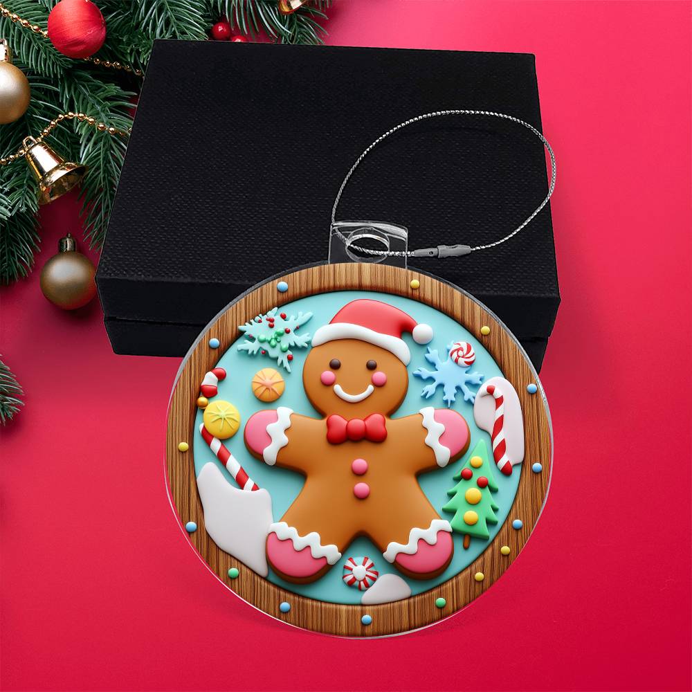 Gingerbread Man Acrylic Ornament 🍪🎄