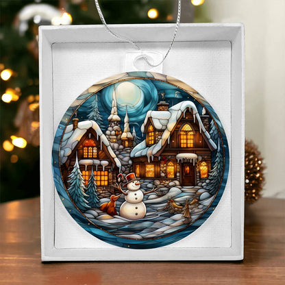 Meaningful gift for them - Winter Wonderland Keepsake Acrylic Ornament