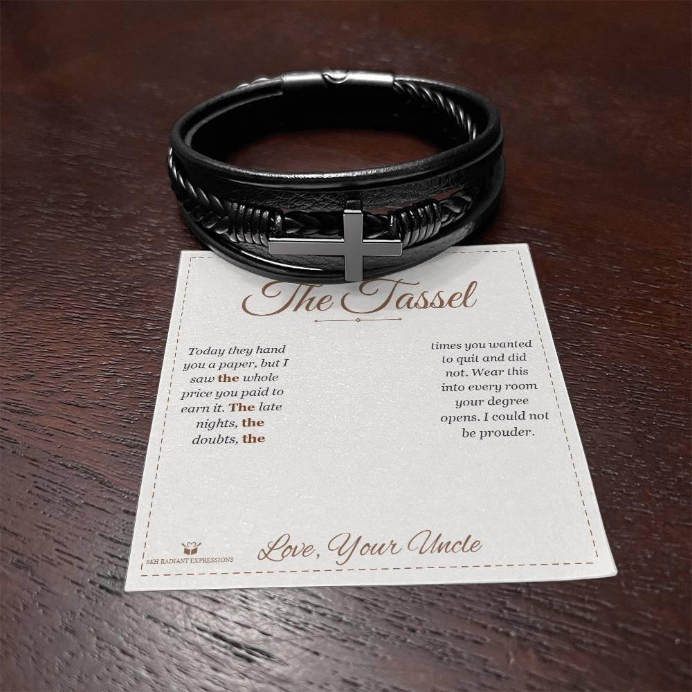 The Tassel - Men's Cross Bracelet for Nephew