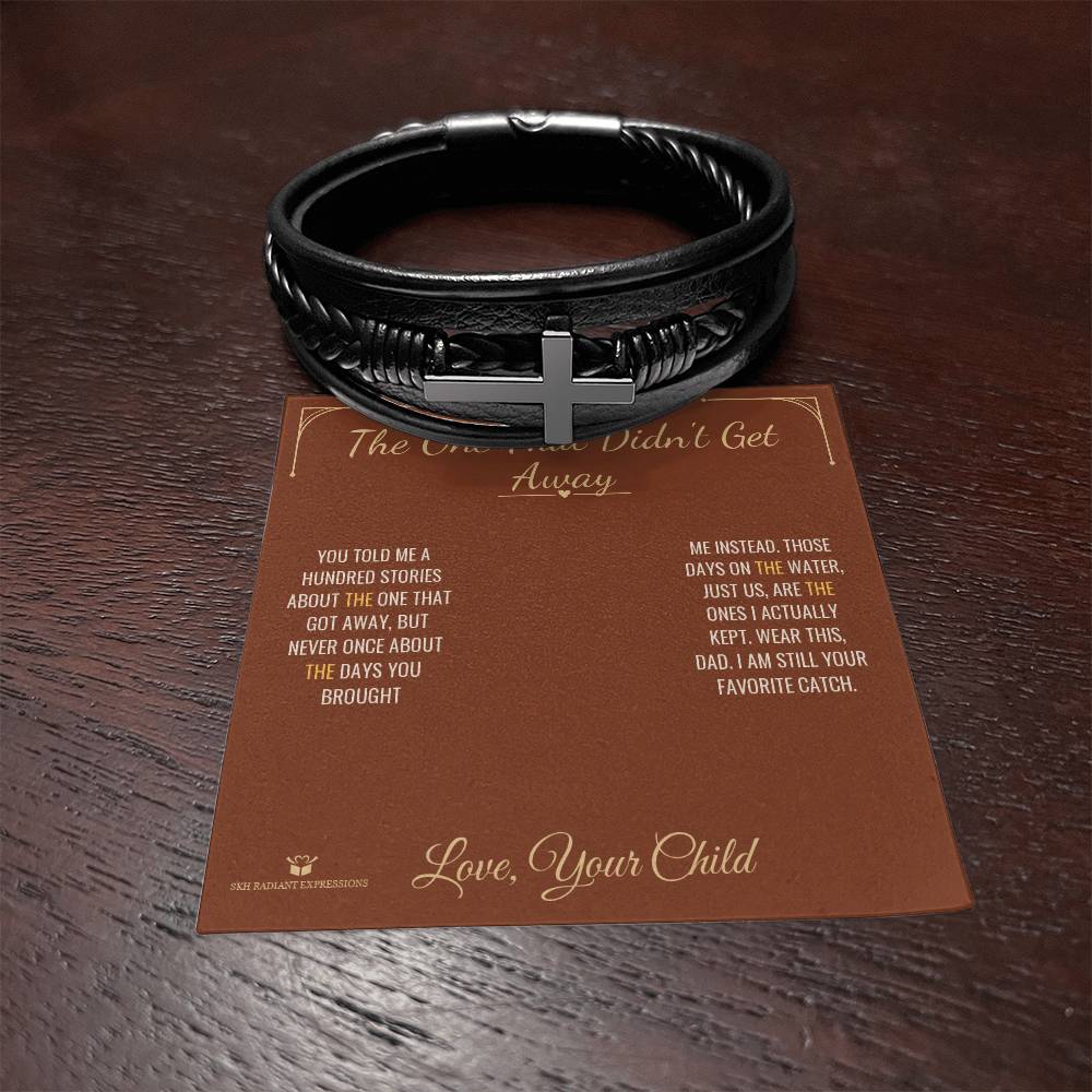 The One That Didn't Get Away - Men's Cross Bracelet for Dad
