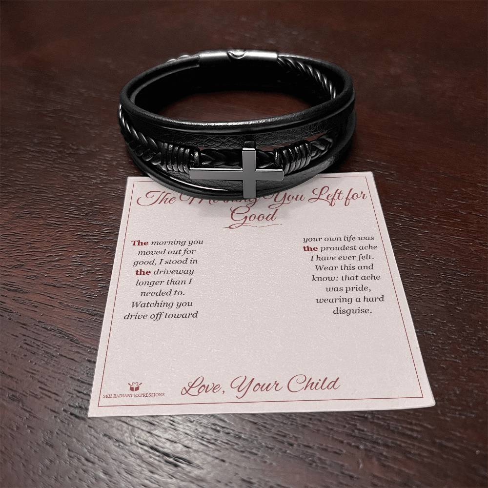 The Morning You Left for Good - Men's Cross Bracelet for Dad