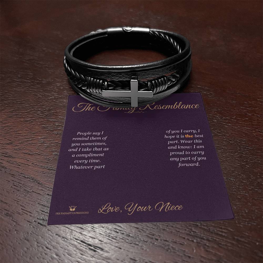 The Family Resemblance - Men's Cross Bracelet for Uncle