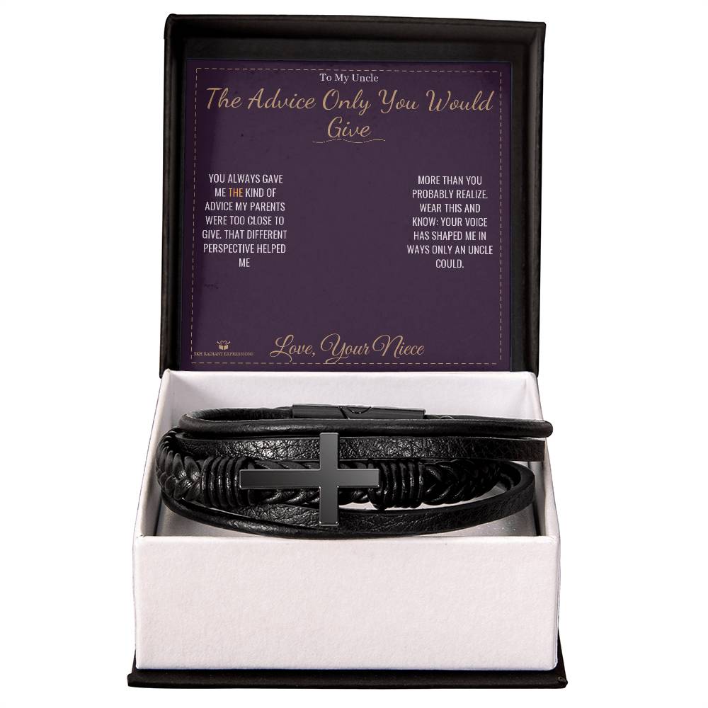 The Advice Only You Would Give - Men's Cross Bracelet for Uncle