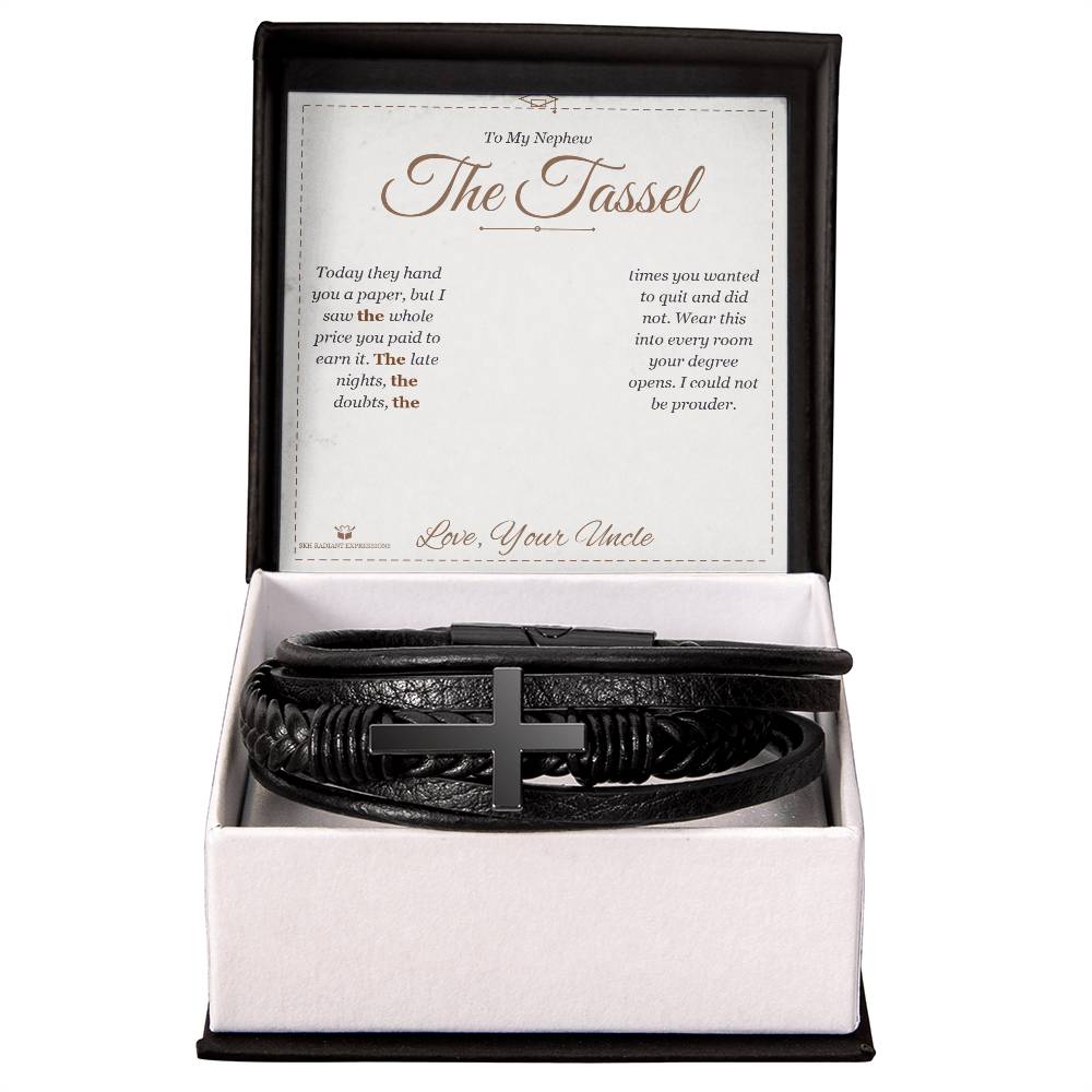 The Tassel - Men's Cross Bracelet for Nephew