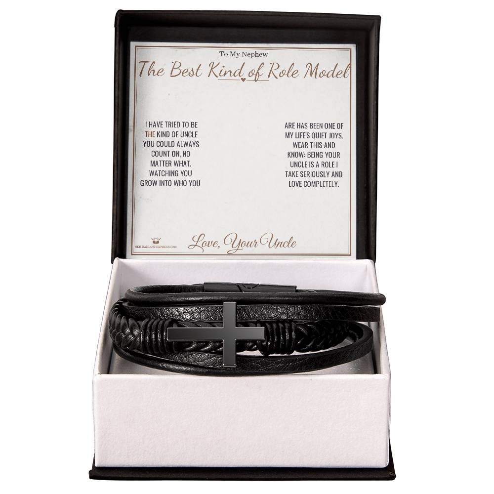 The Best Kind of Role Model - Men's Cross Bracelet for Nephew