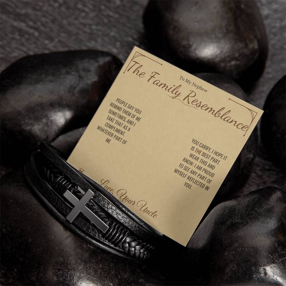 The Family Resemblance - Men's Cross Bracelet for Nephew