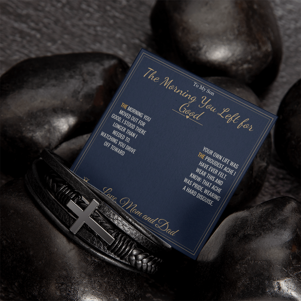 The Morning You Left for Good - Men's Cross Bracelet for Son