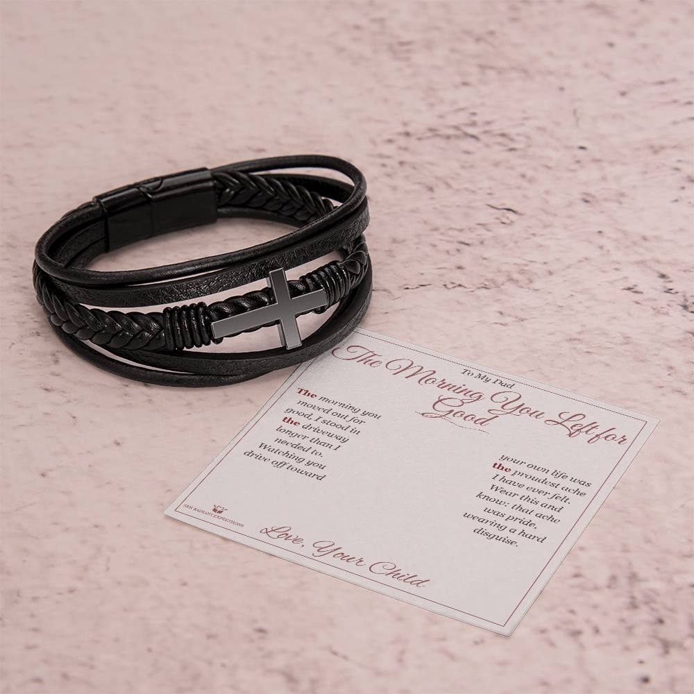 The Morning You Left for Good - Men's Cross Bracelet for Dad