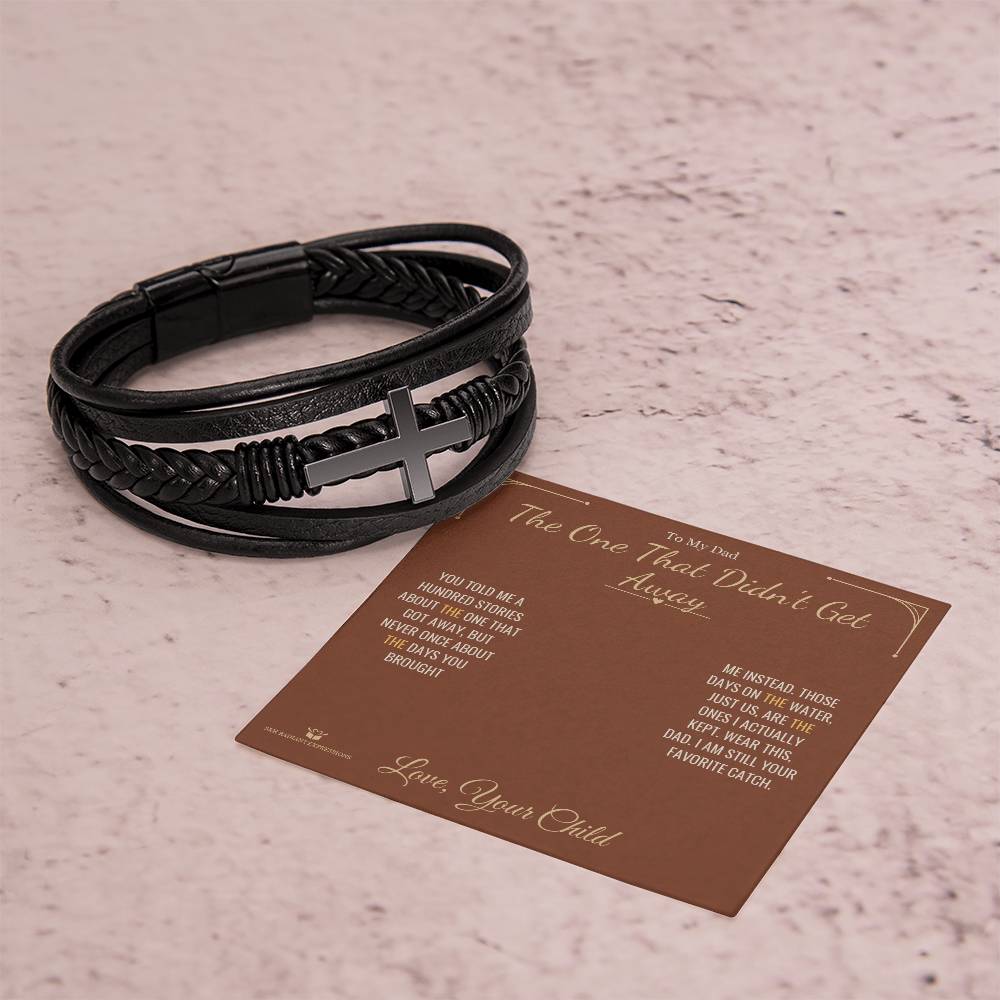 The One That Didn't Get Away - Men's Cross Bracelet for Dad
