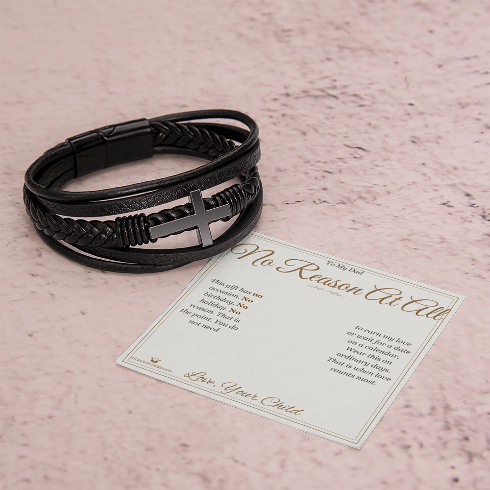 No Reason At All - Men's Cross Bracelet for Dad