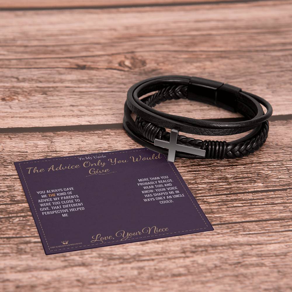 The Advice Only You Would Give - Men's Cross Bracelet for Uncle