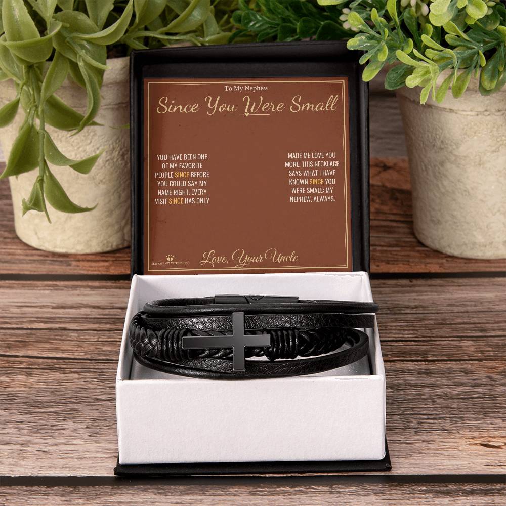 Since You Were Small - Men's Cross Bracelet for Nephew