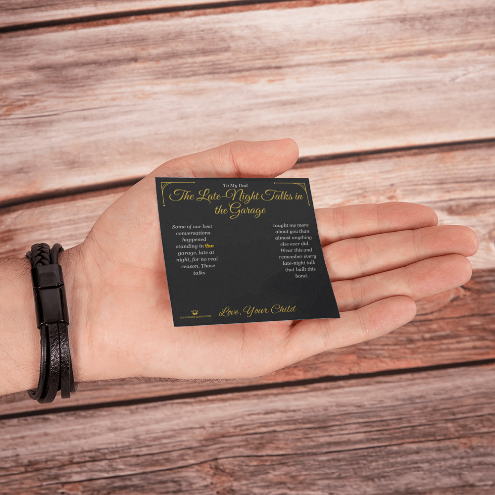 The Late-Night Talks in the Garage - Men's Cross Bracelet for Dad