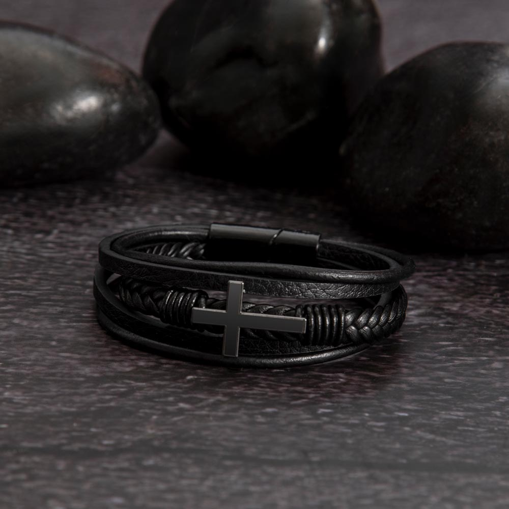 The Best Kind of Tired - Men's Cross Bracelet for Dad