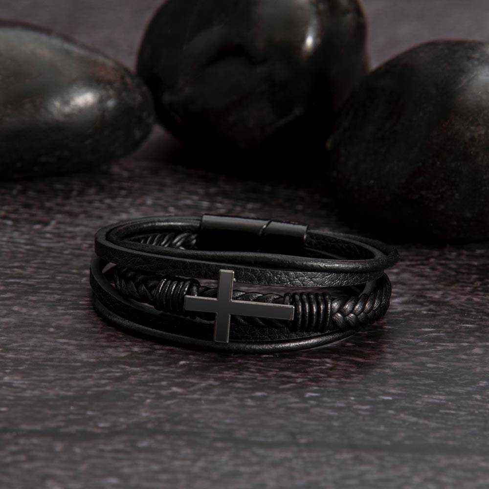Sunday Pancakes - Men's Cross Bracelet for Dad
