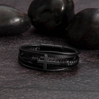 Sunday Pancakes - Men's Cross Bracelet for Dad