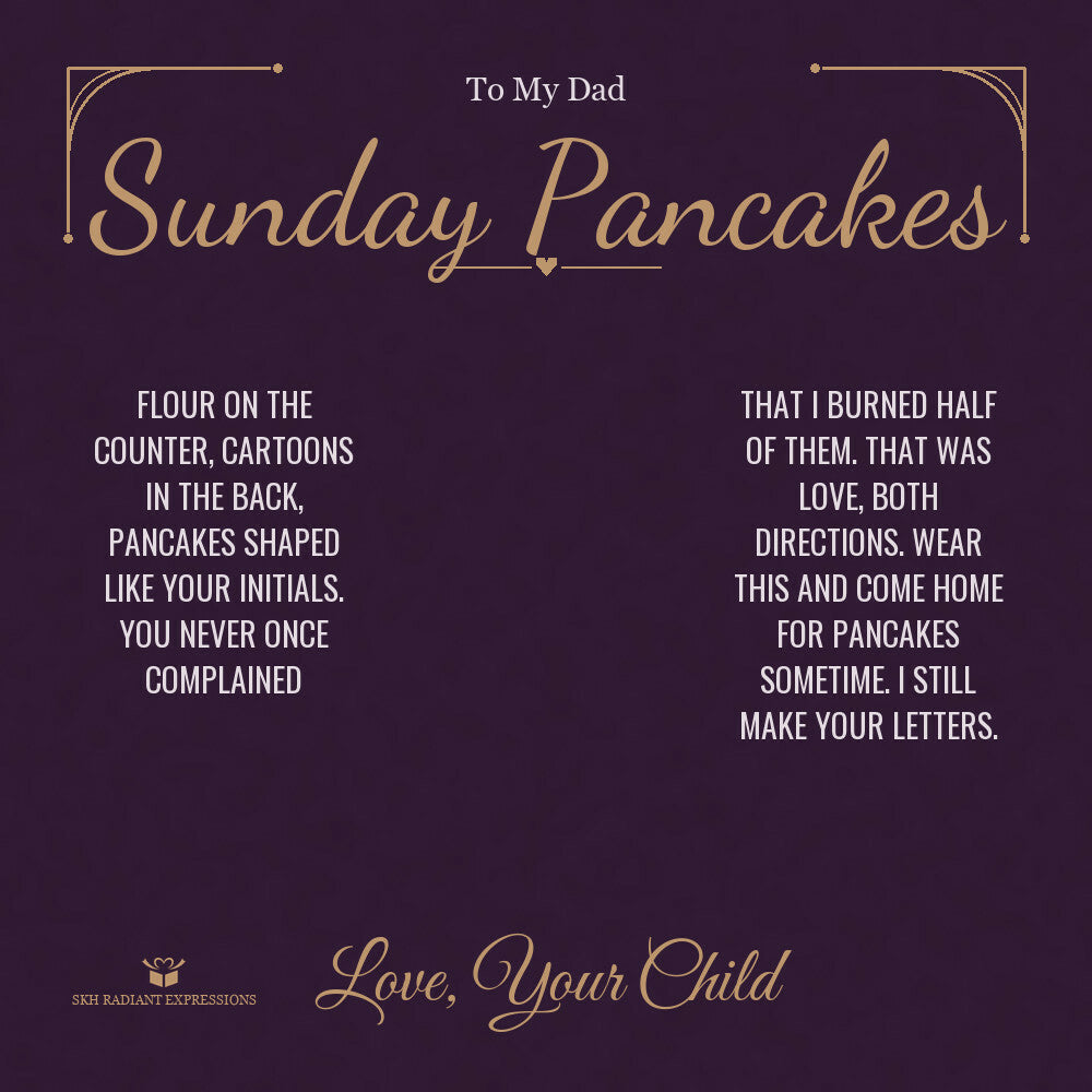Sunday Pancakes - Men's Cross Bracelet for Dad