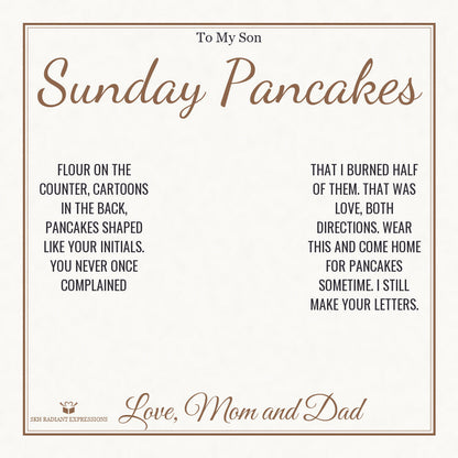 Sunday Pancakes - Men's Cross Bracelet for Son
