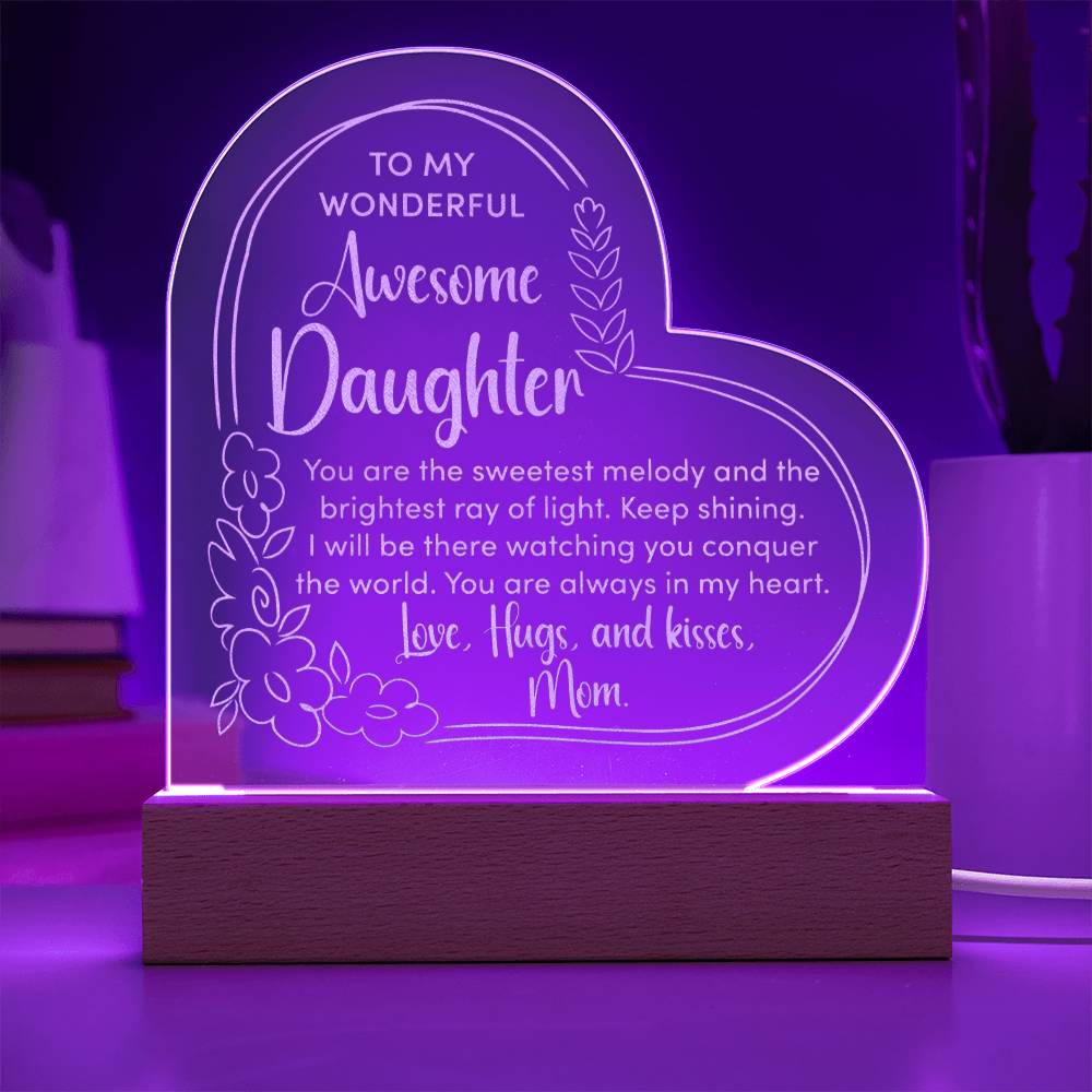 Personalized Acrylic Heart Plaque for her