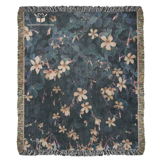 Personalized Heirloom Artwork Woven Blanket Floral 2 for them