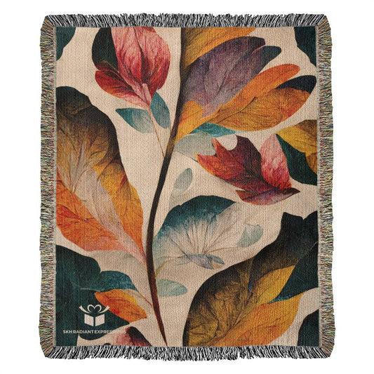 Personalized Heirloom Artwork Woven Blanket Floral 1 for them