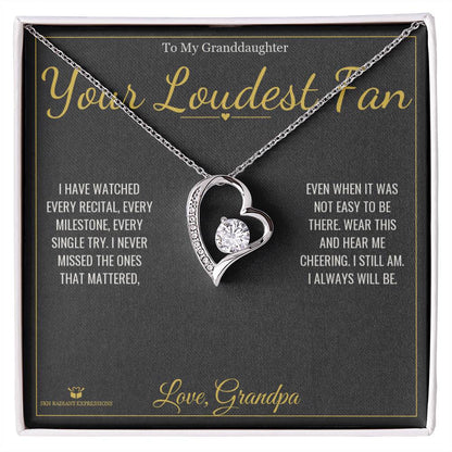 Engraved Forever Love Necklace keepsake for granddaughter