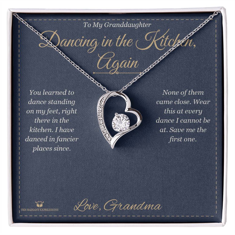 Dancing in the Kitchen, Again - Forever Love Necklace for Granddaughter - personalized keepsake gift from SKH Radiant Expressions