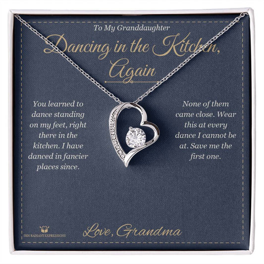 Dancing in the Kitchen, Again - Forever Love Necklace for Granddaughter - personalized keepsake gift from SKH Radiant Expressions