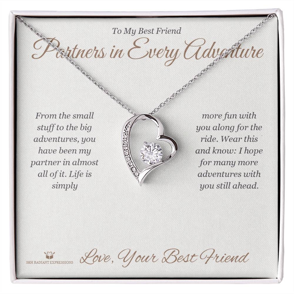 Partners in Every Adventure - Forever Love Necklace for Best Friend - personalized keepsake gift from SKH Radiant Expressions