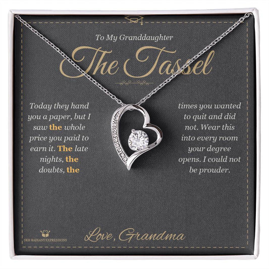 The Tassel - Forever Love Necklace for Granddaughter - personalized keepsake gift from SKH Radiant Expressions