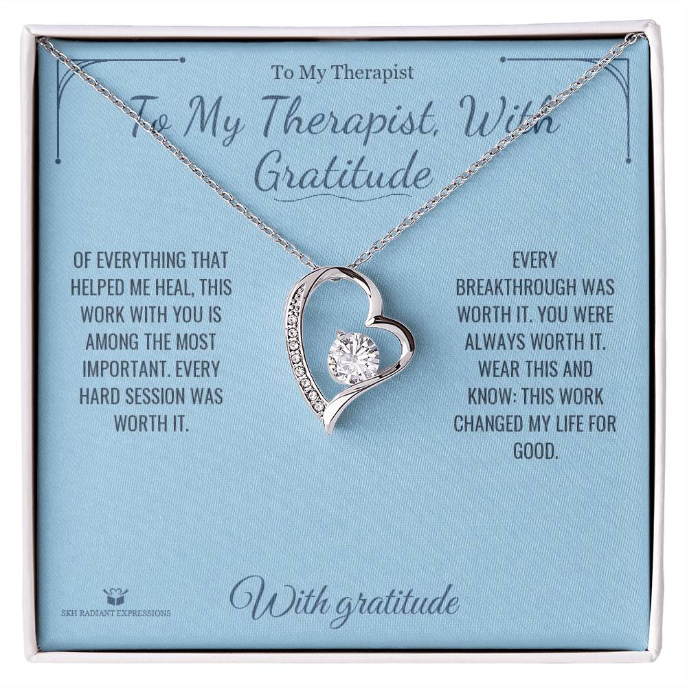 To My Therapist, With Gratitude - Forever Love Necklace for Therapist