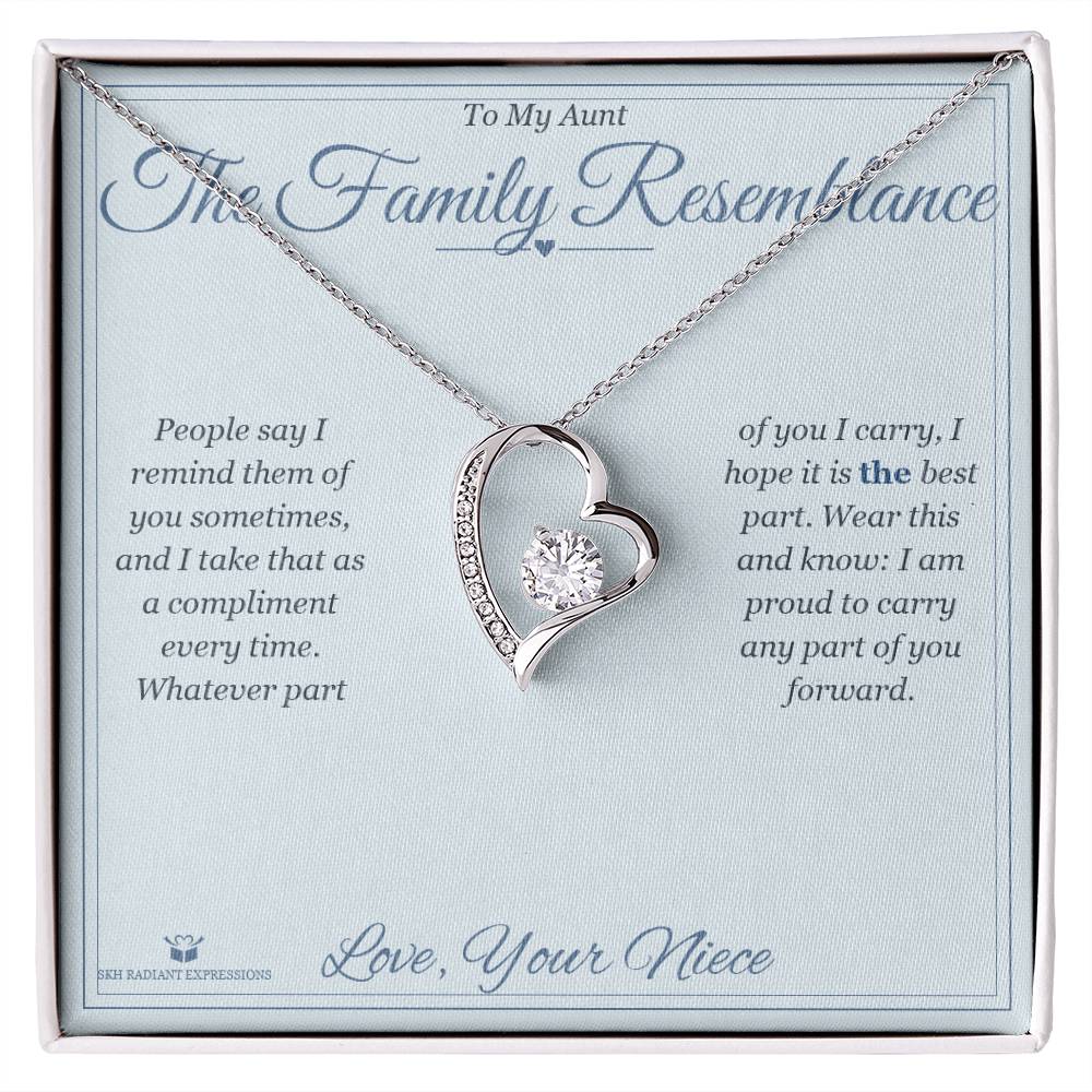 The Family Resemblance - Forever Love Necklace for Aunt - personalized keepsake gift from SKH Radiant Expressions