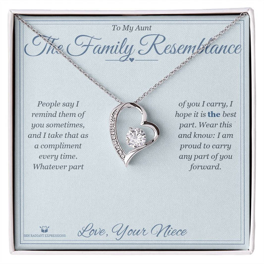 The Family Resemblance - Forever Love Necklace for Aunt - personalized keepsake gift from SKH Radiant Expressions