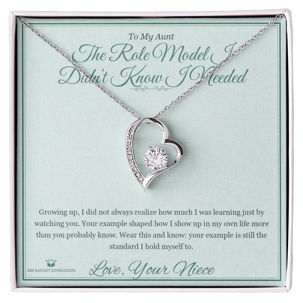 The Role Model I Didn't Know I Needed - Forever Love Necklace for Aunt